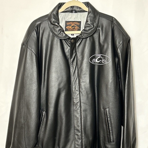Orange County Choppers Men’s Size XL Black Leather Motorcycle Jacket Bioworld - Picture 1 of 14